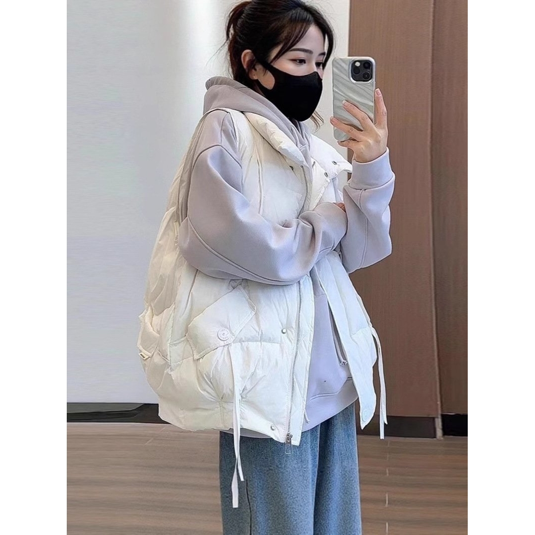 日韩羽绒马甲女款女士羽绒马甲女外套短款背心女鸭绒无袖高级感