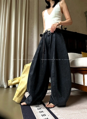 日韩3742# jccc影子【夜行原牛】水洗工艺弯刀廓形百搭牛仔裤