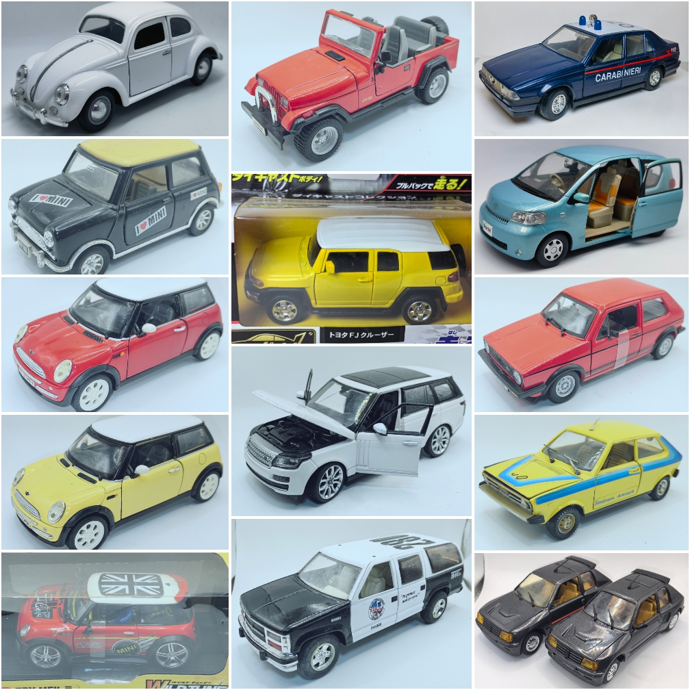 二手1/24左右大比例合金车模路虎甲壳虫MINI赛博班奥迪大众标致