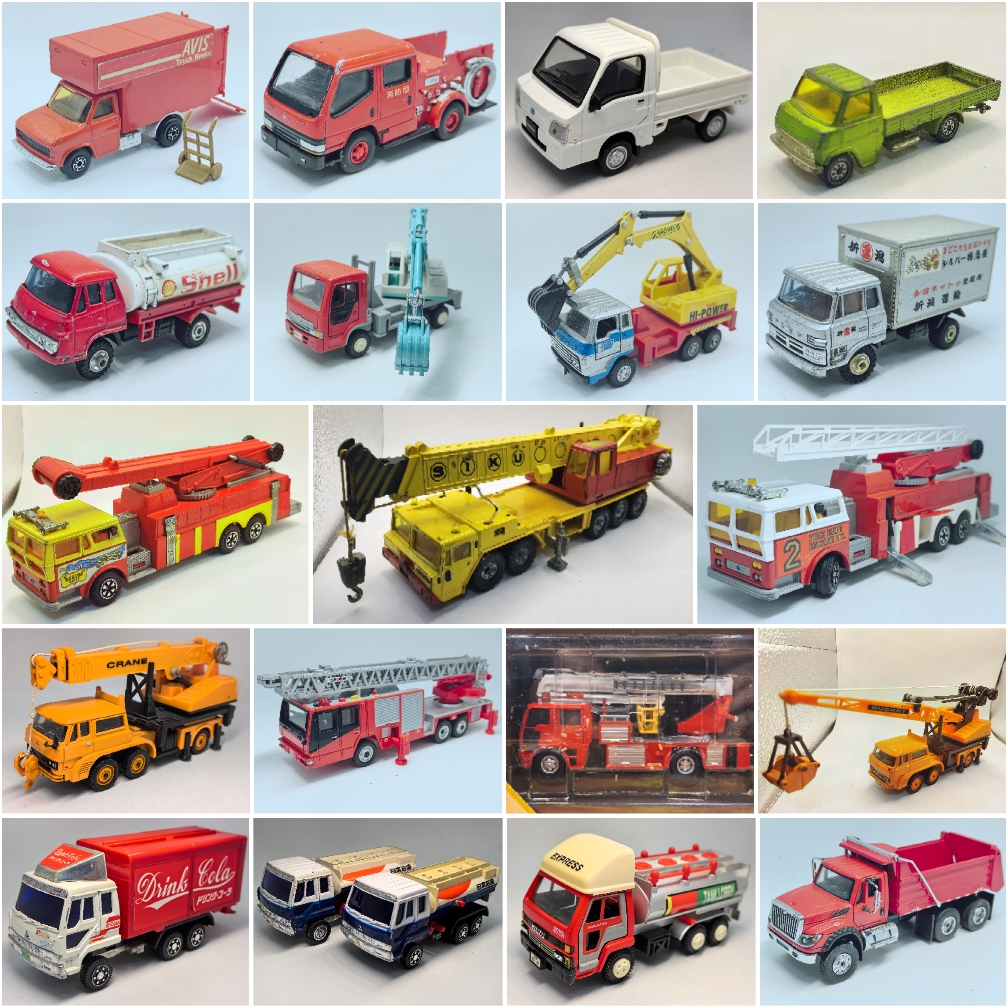 二手Diapet领航员DANDYsiku合金卡车模型三菱五十铃日野吊车水泥