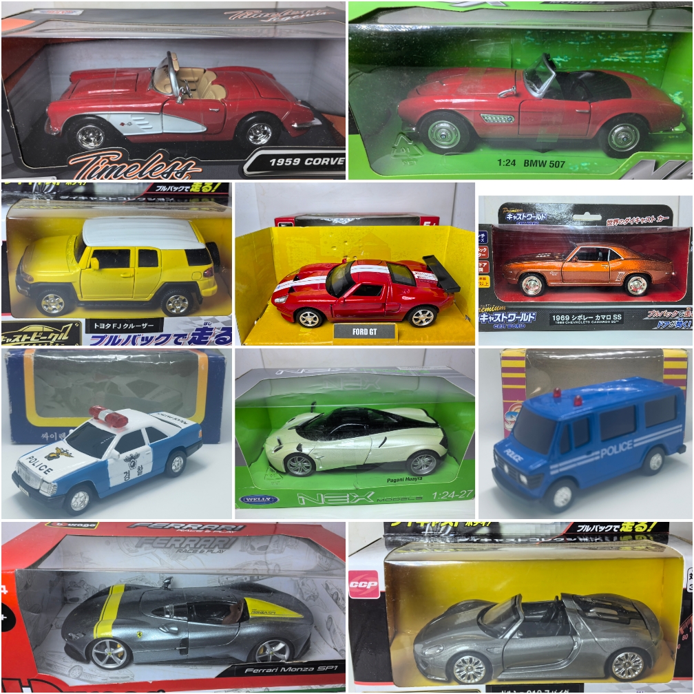 二手1/24 1/32左右大比例比美高威利美驰图开门跑车合金汽车模型