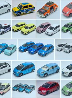 二手1/64左右tomy多美卡两厢合金车模思域斯巴鲁威姿雨燕