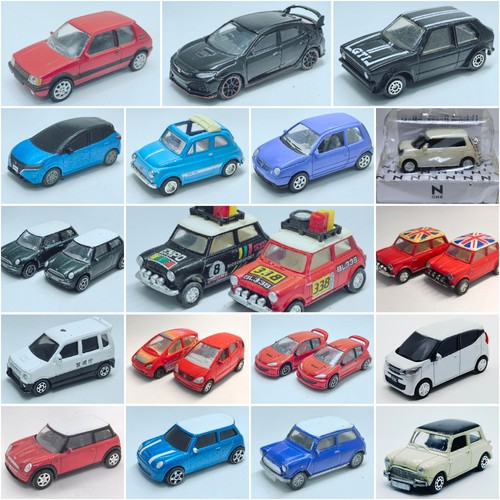 二手1/64左右两厢车REALTOY美驰图车模MINI本田N标致思域miniGT