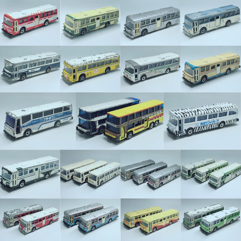 二手1/100左右巴士日野双层群马动物园花纹公交车长途车