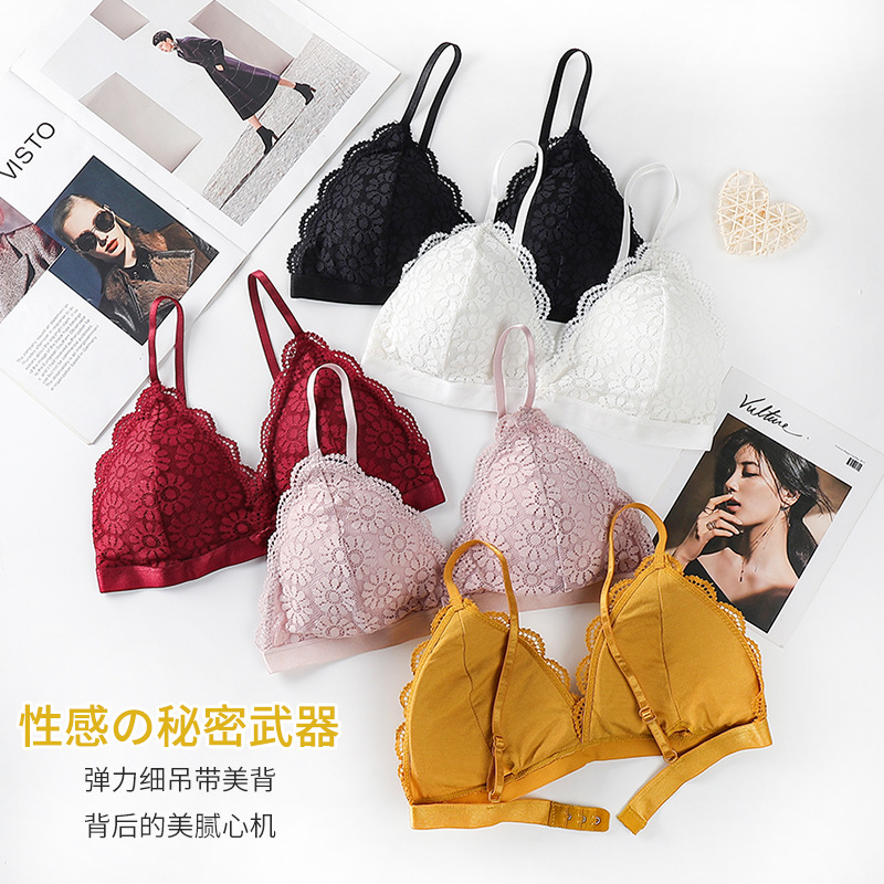 sexy lingerie seamless lace bra without underwire for women