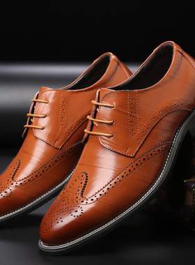 Men oxford brogue leather shoes super large 45 46 47 48 size