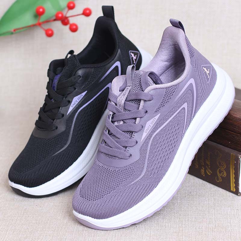 老北京布鞋女新款百搭透气防滑厚底妈妈鞋舒适老年系带飞织健步鞋,女鞋,健步鞋,淘宝优惠券,粉丝福利购,淘宝优惠卷