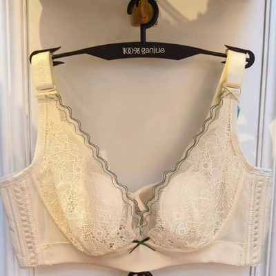 夏薄B杯桑蚕丝内衣水晶杯兔耳朵