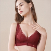 100%百分百感觉软钢圈C杯1520大胸显小聚拢收副乳调整D杯文胸1521