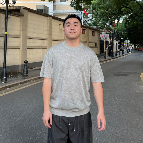 FFMR老钱风凉感透气针织T恤男
