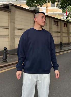 FFMR「基础但重磅纯色卫衣」2025秋冬美式宽松圆领套头长袖上衣男