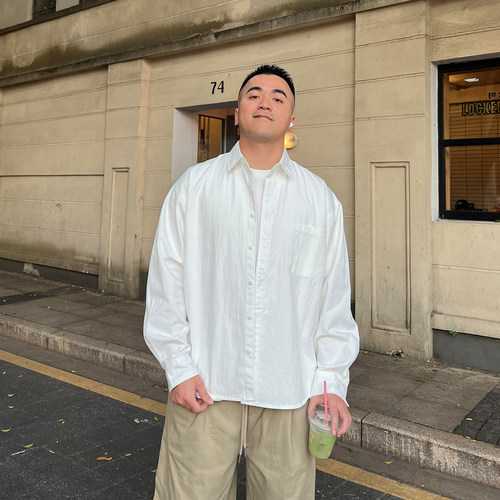 FFMR水洗棉重磅工装衬衫男