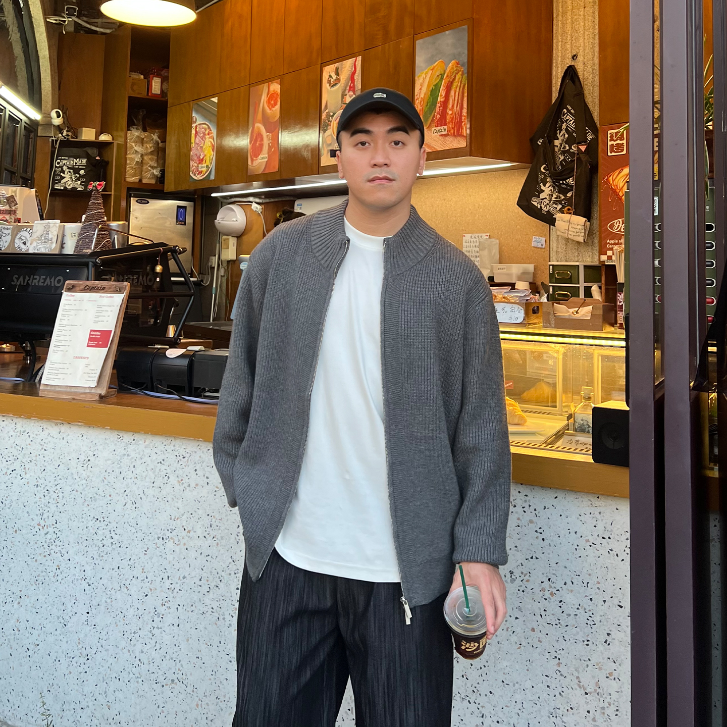 FFMR「软糯云感高弹重磅毛衣」2025秋冬半高领开衫针织衫外套男款