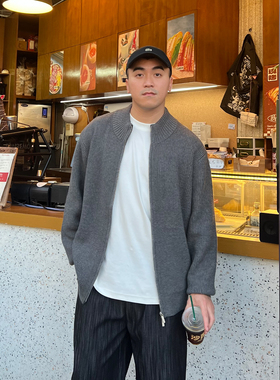 FFMR「软糯云感高弹重磅毛衣」2025秋冬半高领开衫针织衫外套男款