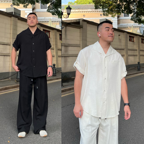 FFMR夏威夷风古巴领套装男