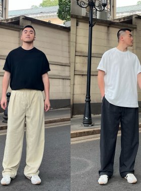 FFMR「肌理天丝垂感西裤」2026夏季立体褶皱显高宽松休闲长裤子男