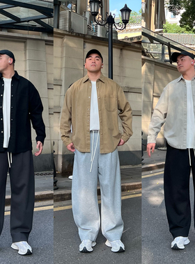 FFMR「柔软垂感重磅弯刀裤」2025秋冬宽松大码休闲卫裤运动长裤男