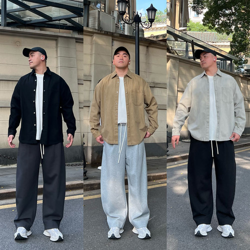 FFMR「柔软垂感重磅弯刀裤」2026春秋宽松大码休闲卫裤运动长裤男