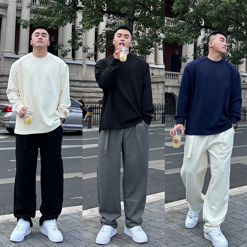 FFMR宽松褶皱肌理感长裤休闲裤