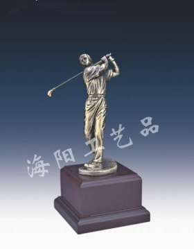 HYGL225金/银/铜打高尔夫金属奖杯 人像奖杯 奖座 奖品 赛事用品