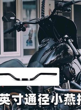 哈雷883 48 1200街霸路威S肥仔突破改装车把DS风格小燕把直把黑色