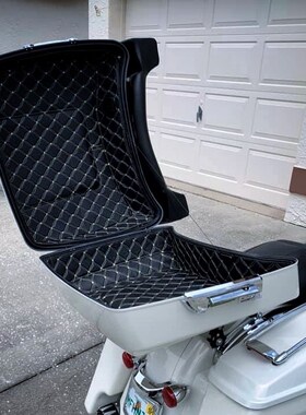 进口哈雷大道公路双灯滑翔加装顶箱内衬路王Advanblack后尾箱内衬