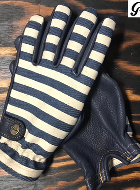 现货grifter牛皮复古摩托车手套哈雷囚徒踏板印第安拿铁机车全指