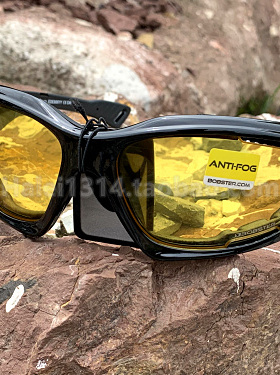 现货包邮bobster哈雷风镜黄色增光夜视护目镜印第安骑行眼镜男女