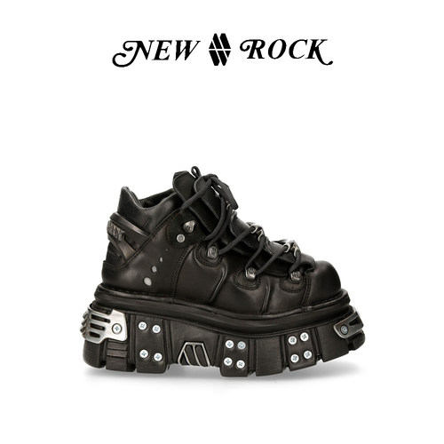 暗黑金属朋克坦克厚底高帮休闲靴