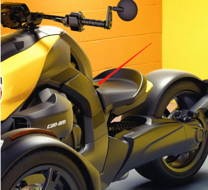 进口包邮can-am庞巴迪ryker蝎子原厂加装前部护膝挡风护腿黑色