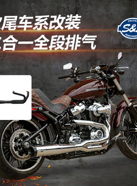 SS哈雷街霸路威S肥仔突破者改装排气二合一全段重低音DS风格黑色