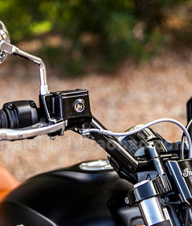 进口包邮印第安轻骑兵bobber侦察兵改装车把黑色1.25英寸舒适V把