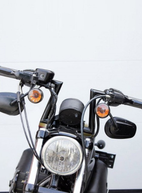 新品包邮哈雷883 48 1200改装车把6英寸Z形高把复古车把镀铬黑色