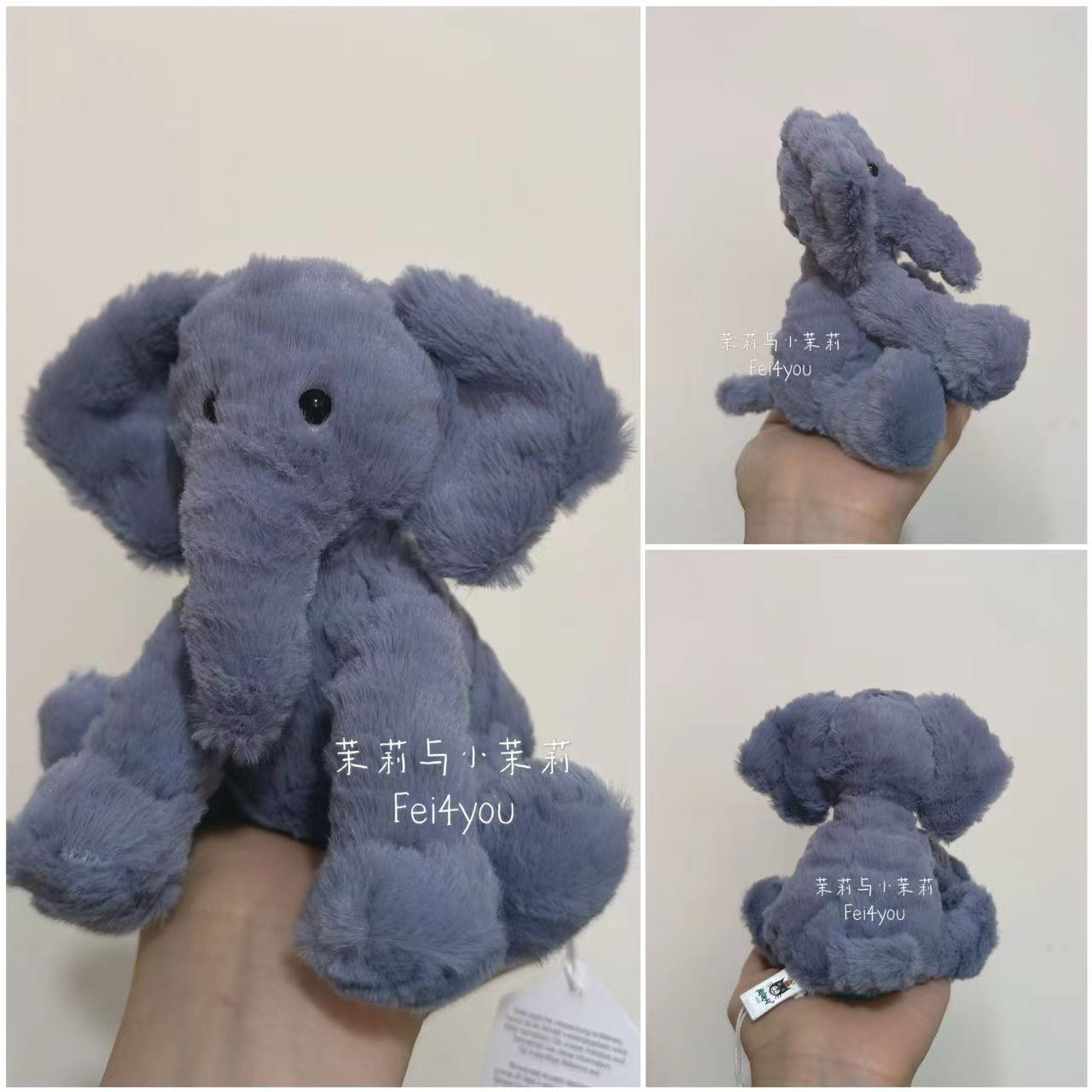 jELLYCAT波浪毛小狗象狮子猴子