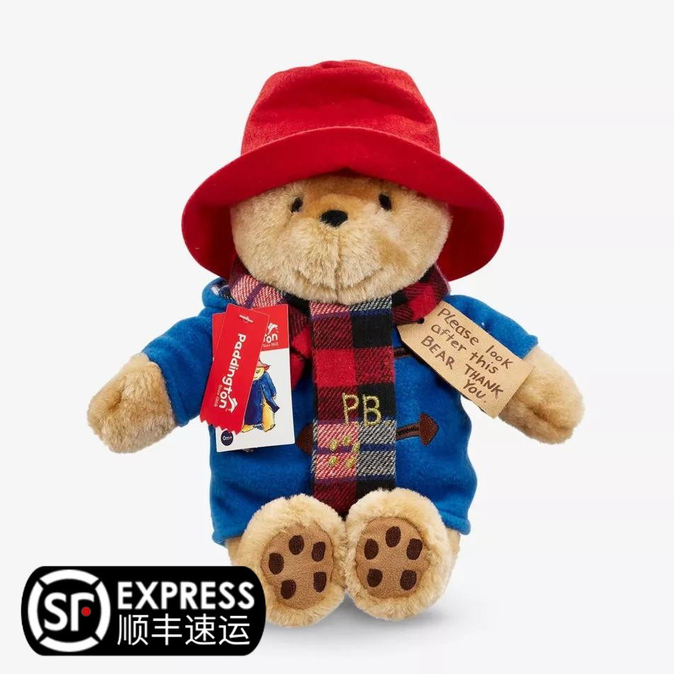 英国帕丁顿熊小红帽围巾毛绒玩具公仔玩偶 paddington bear