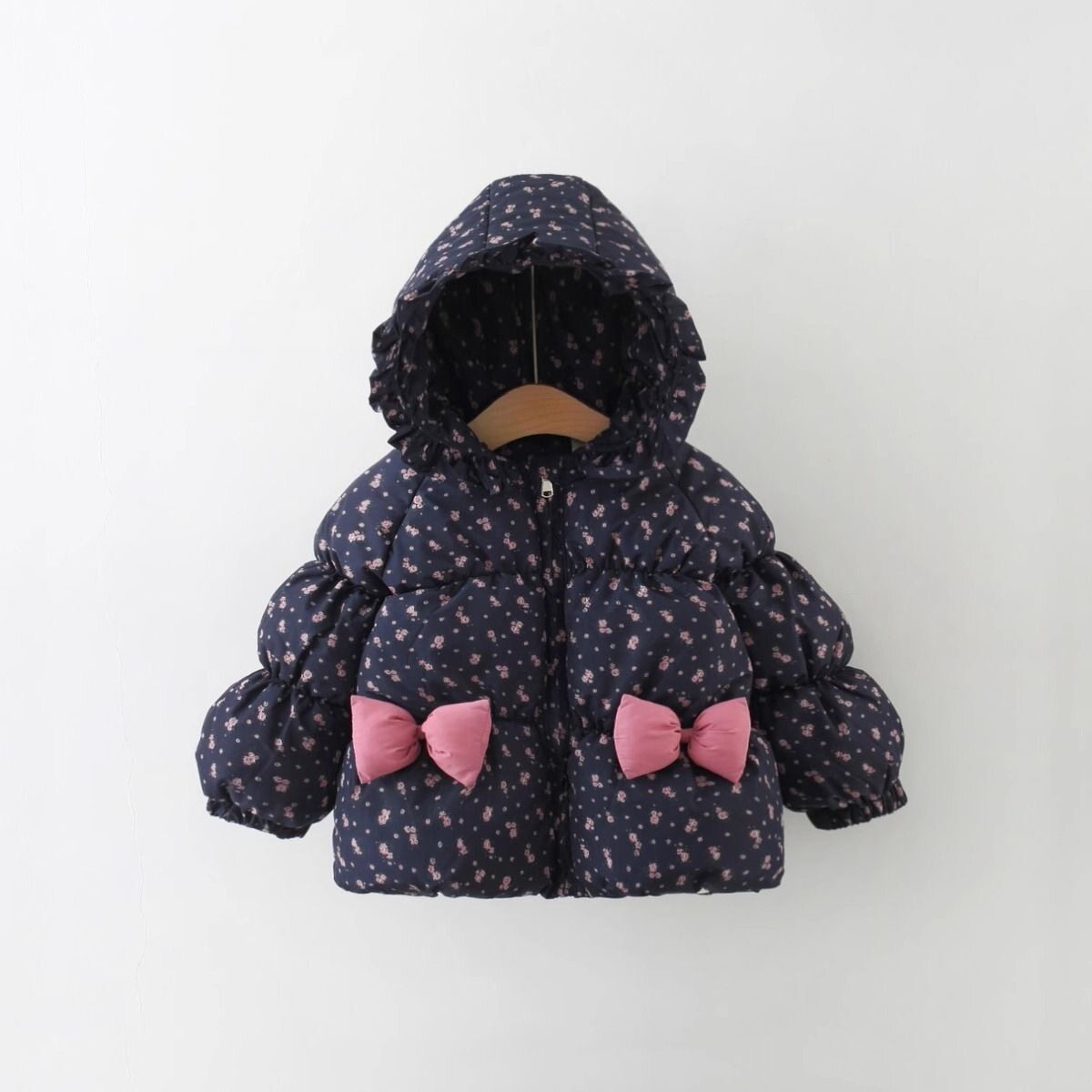 女童棉服冬装2025新款洋气宝宝外套保暖夹棉上衣儿童连帽棉衣棉袄