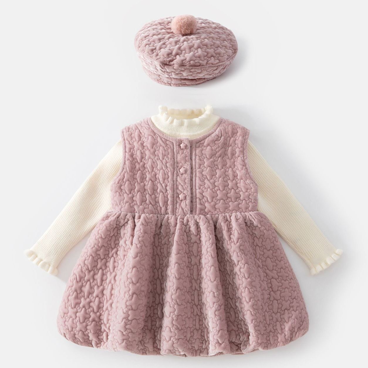 女童连衣裙套装2025新款儿童洋气时髦宝宝韩系童装背心裙公主裙子,童装/婴儿装/亲子装,连衣裙,淘宝优惠券,粉丝福利购,淘宝优惠卷