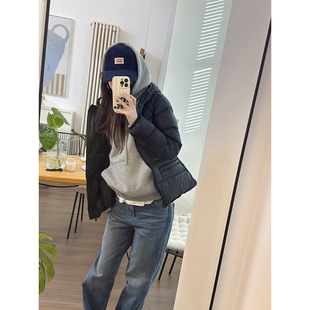 CHIA穿出小蛮腰的白鸭绒羽绒服立体感收腰修身瘦身款版型巨显瘦