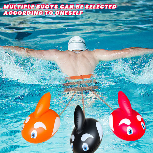 亚马逊现货充气跟屁虫漂浮袋快速充气泳池游泳跟屁浮囊游泳浮标