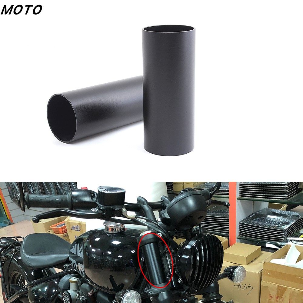 摩托车避震套适用凯旋Bonneville Bobber Black前避震改装装饰套