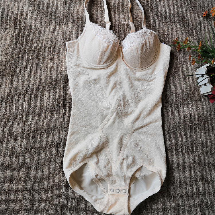 薄款聚拢带文胸连体塑身衣