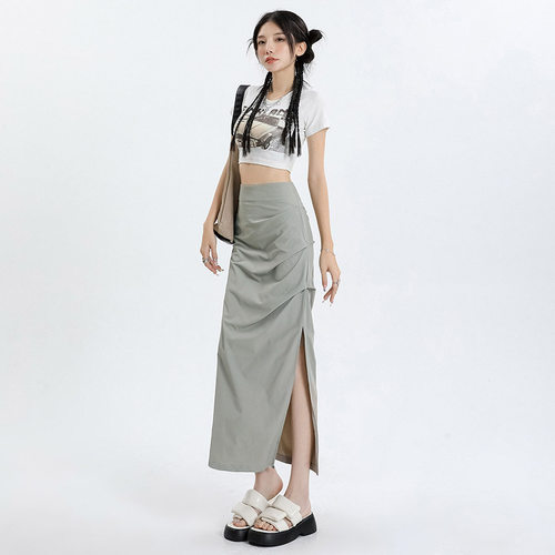 辣妹工装裙a中长款工装