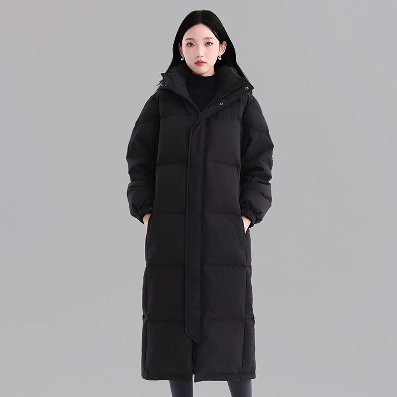过膝情侣中长款加厚羽绒服韩版
