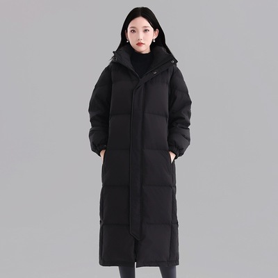 过膝情侣中长款加厚羽绒服韩版