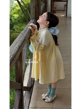 橘寄橘寄-春秋新款【杜丽莎的连衣裙】复古法式刺绣连衣裙A82003