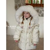 juji•橘寄 解雨花 女童杜邦三防白鹅绒服D8213仙米杏