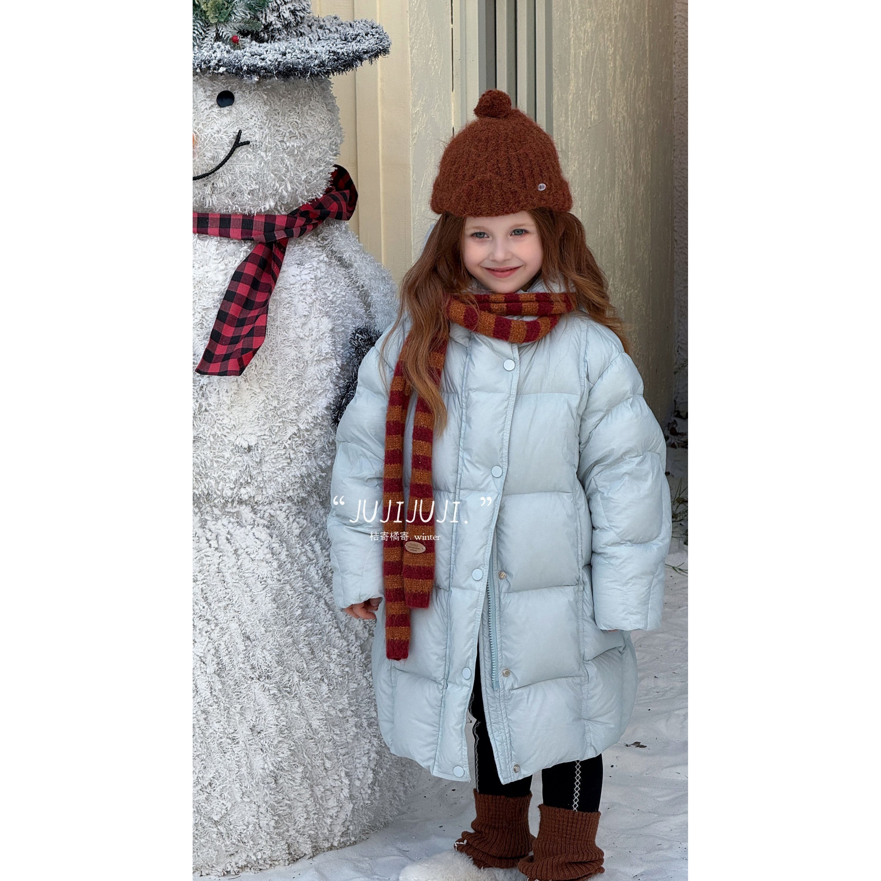 【橘寄#羽绒被】《随身暖绒堡》新标90羽绒服女童保暖百搭D62002