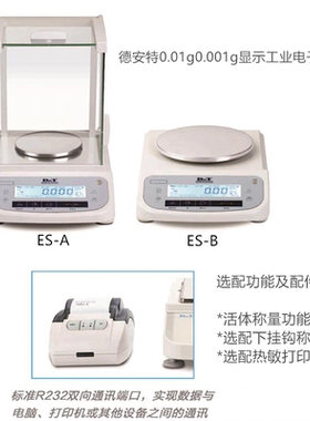 实验室天平秤0.010.001g高精度RS232通讯1mg千分之一电子分析天平