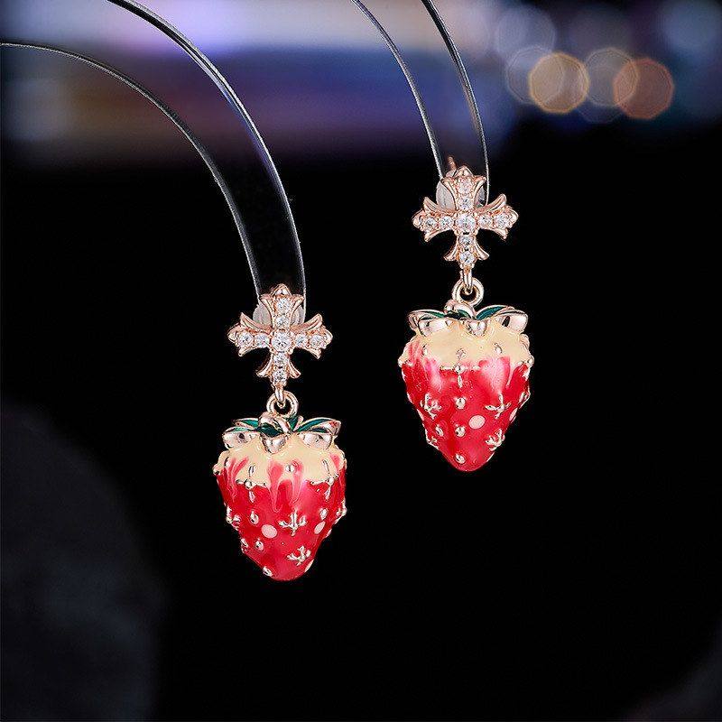 韩国ins风创意莓有烦恼耳饰女甜美高级感小清新S925银针草莓耳环,饰品/流行首饰/时尚饰品新,耳环,淘宝优惠券,粉丝福利购,淘宝优惠卷