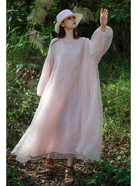 2026新款高端桑蚕丝国际春秋奢华大气上档次洋气真丝大牌连衣裙女